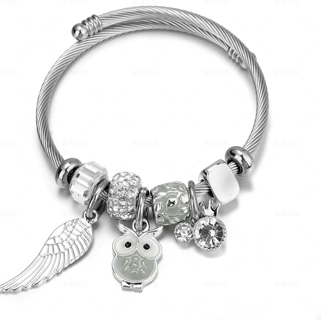 Owl pendant bracelet European style