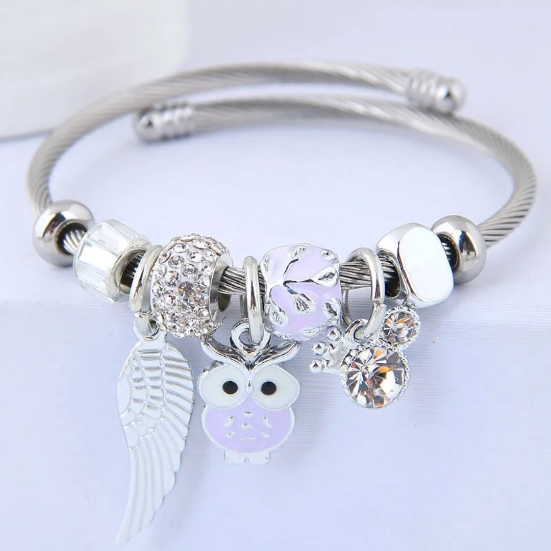 Owl pendant bracelet European style