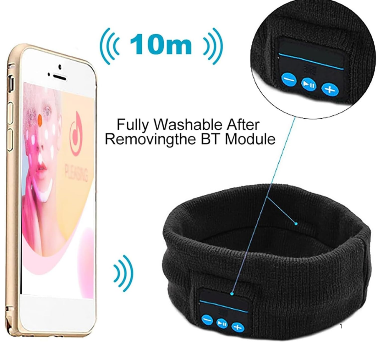 Bluetooth Music Headband Knits Sleeping