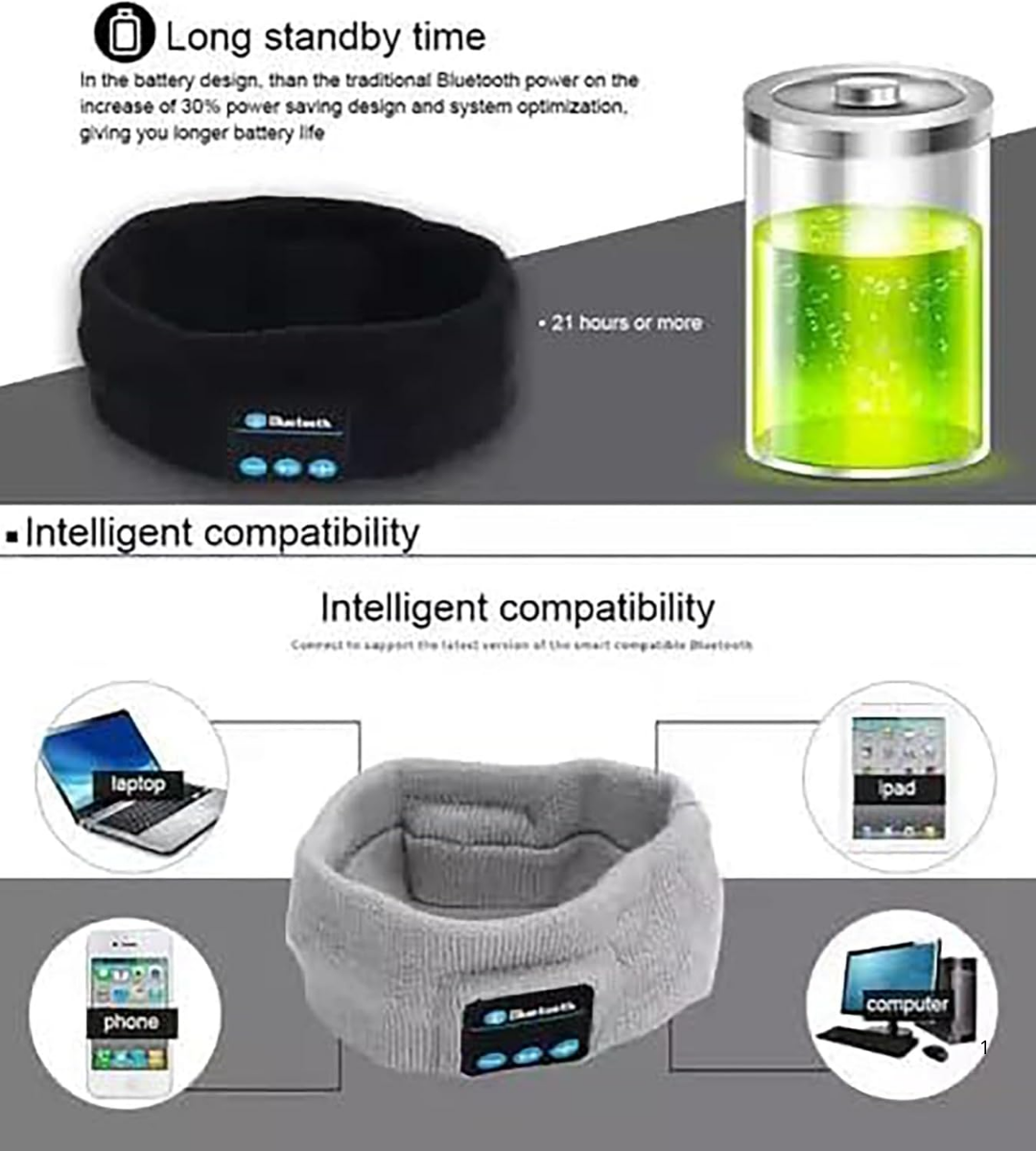 Bluetooth Music Headband Knits Sleeping