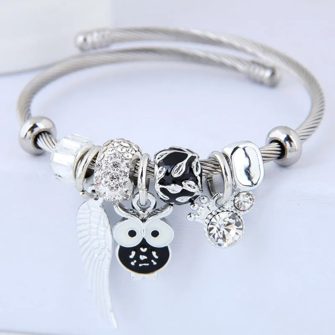 Owl pendant bracelet European style