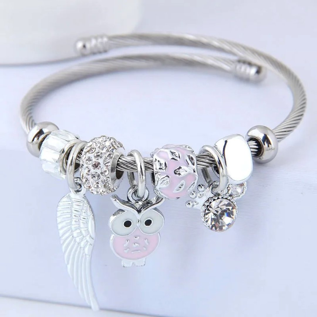 Owl pendant bracelet European style