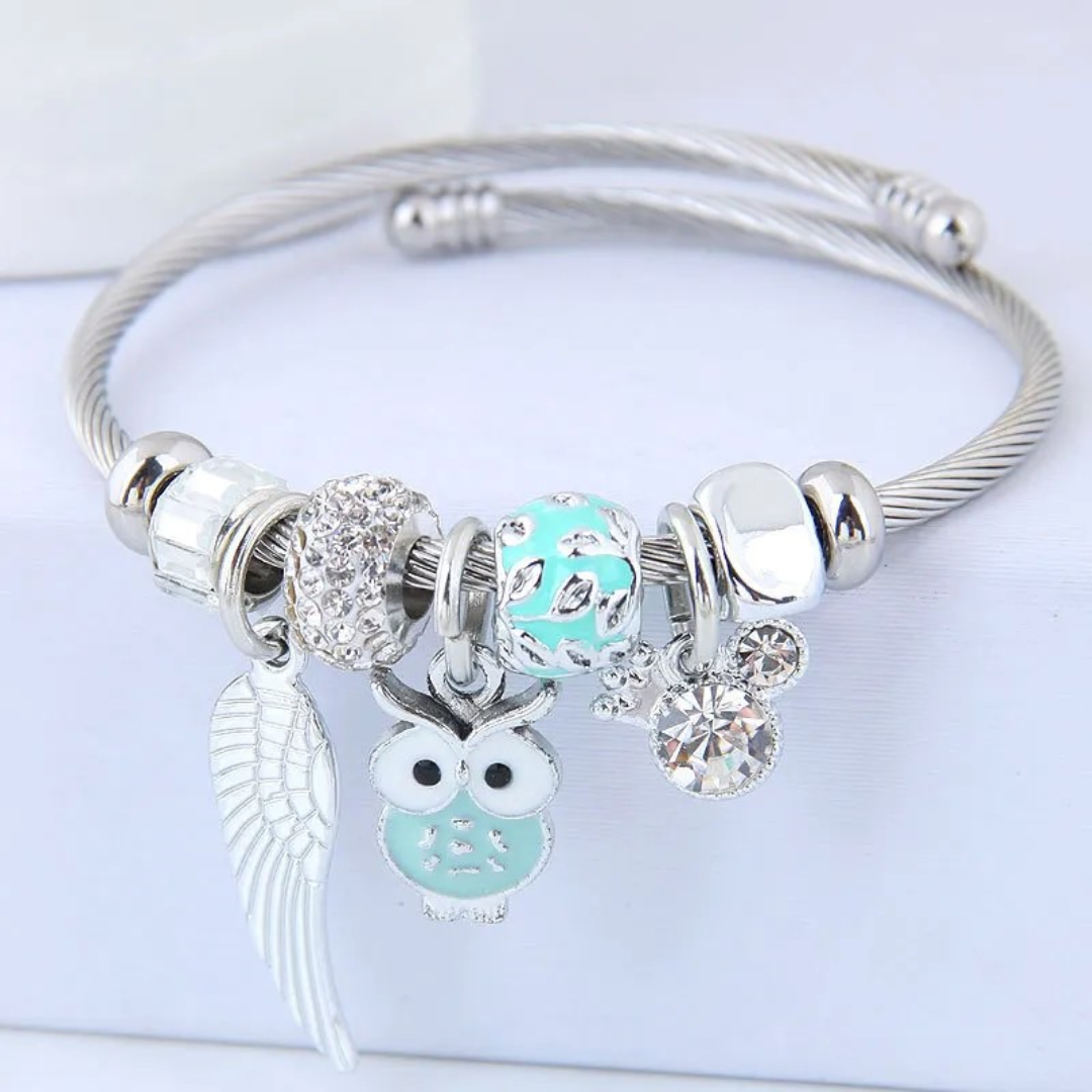 Owl pendant bracelet European style